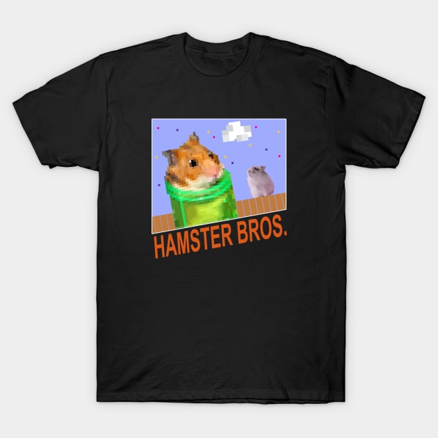 Hamster Bros Funny Video Game Parody T-Shirt by Animalzilla
